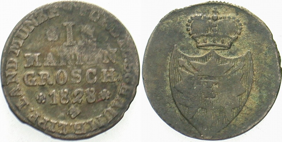 Mariengroschen 1828 Jaeger 3 AKS 10 Kl. Zainende, fast sehr schön