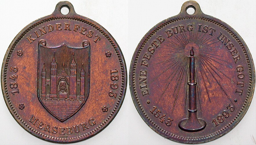 Medaille 1893  Patina, fast vorzüglich