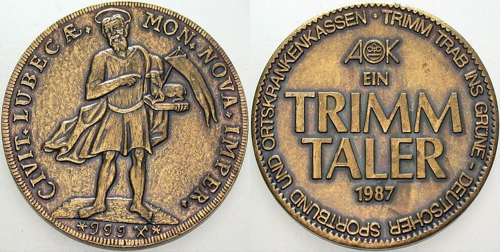 Medaille 1987 Sehr schön - vorzüglich