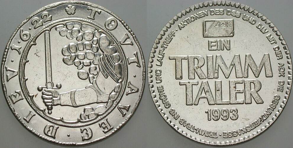 Medaille 1993 Vorzüglich - Stempelglanz