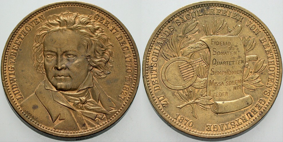 Messingmedaille 1870 Sehr schön