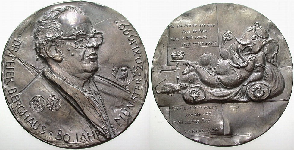 Metallgussplakette 1999 Vorzüglich