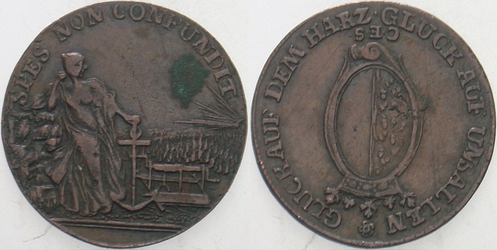 Münzmeisterpfennig 1780-1785 Neumann 31774 Etwas Grünspan, sonst sehr schön