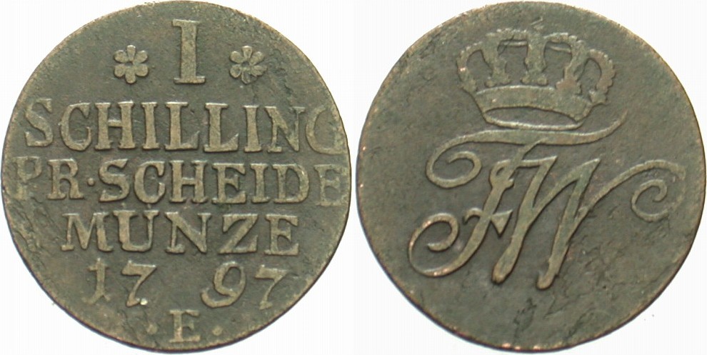 Schilling 1797 Jaeger 18 a Olding 23 Sehr schön