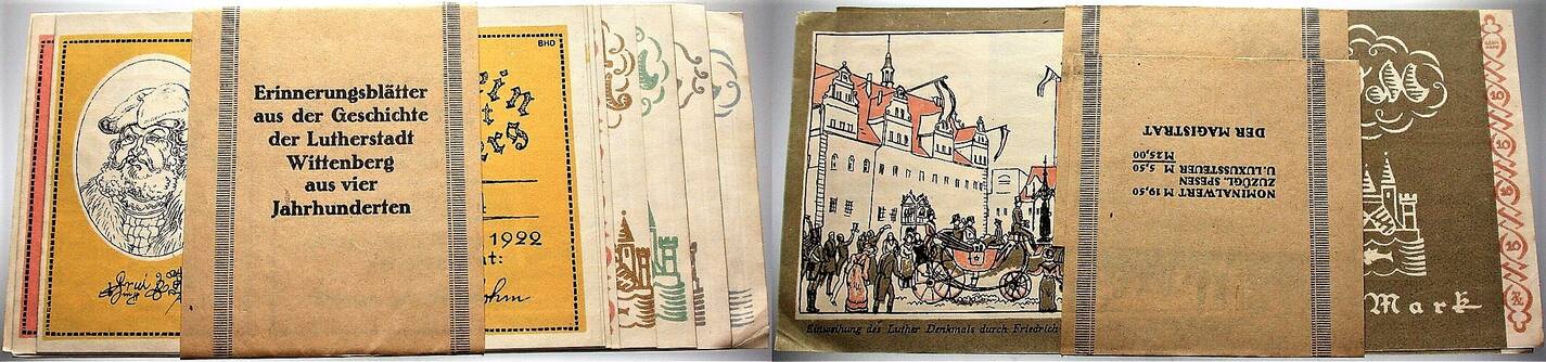 Serie von 2 x 25Pf., 2 x 50 Pf., 1 + 2 + 5 + 10 Mark (8 Scheine) 1922 Grabowski/Mehl 1443.3 Fast kassenfrisch