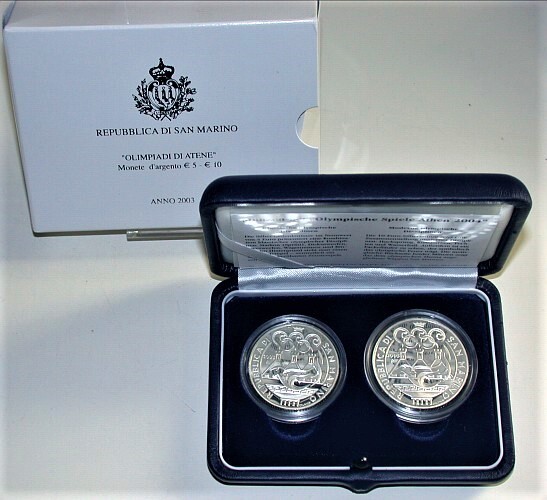 Set von 5 Euro + 10 Euro 2002 Polierte Platte im Etui mit Zertifikat