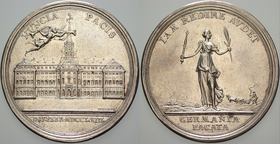 Silbermedaille 1763 Olding 931 Sehr schön - vorzüglich