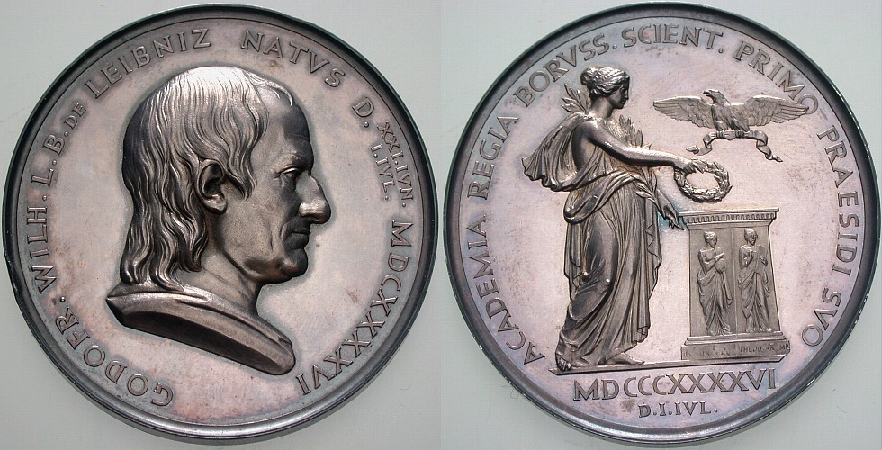 Silbermedaille 1846 Patina,kl. Rdf.,fast Stempelglanz,