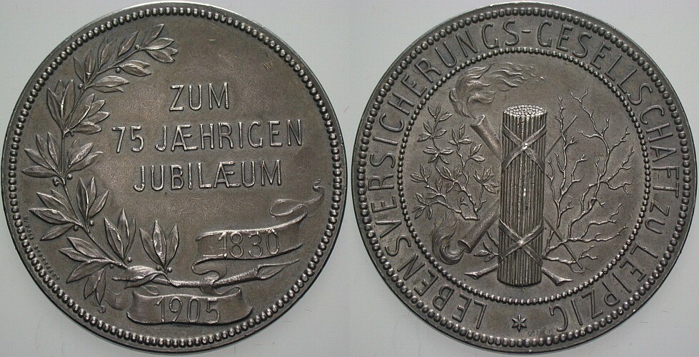 Silbermedaille 1905 Patina, mattiert, vorzüglich