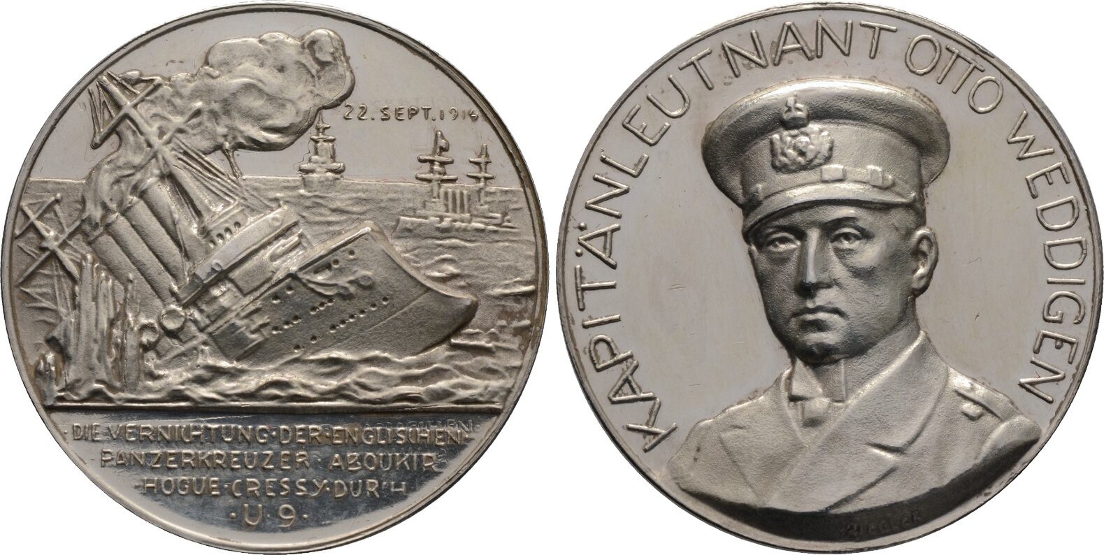 Silbermedaille 1914 Zetzmann 4003 Vorzüglich von polierten Stempeln