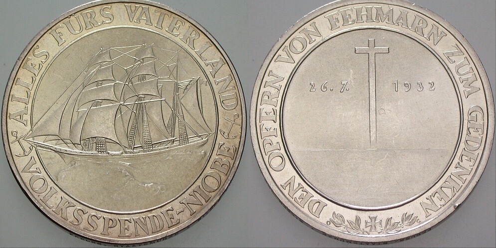 Silbermedaille 1932  Prachtexemplar, fast Stempelglanz