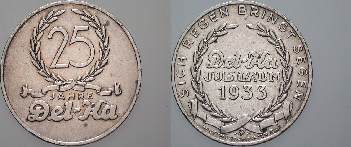 Silbermedaille 1933 Sehr schön - Vorzüglich