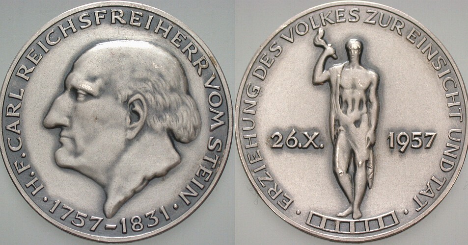 Silbermedaille 1957 Stempelglnaz