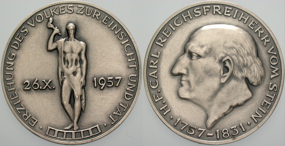 Silbermedaille 1957 Vorzüglich