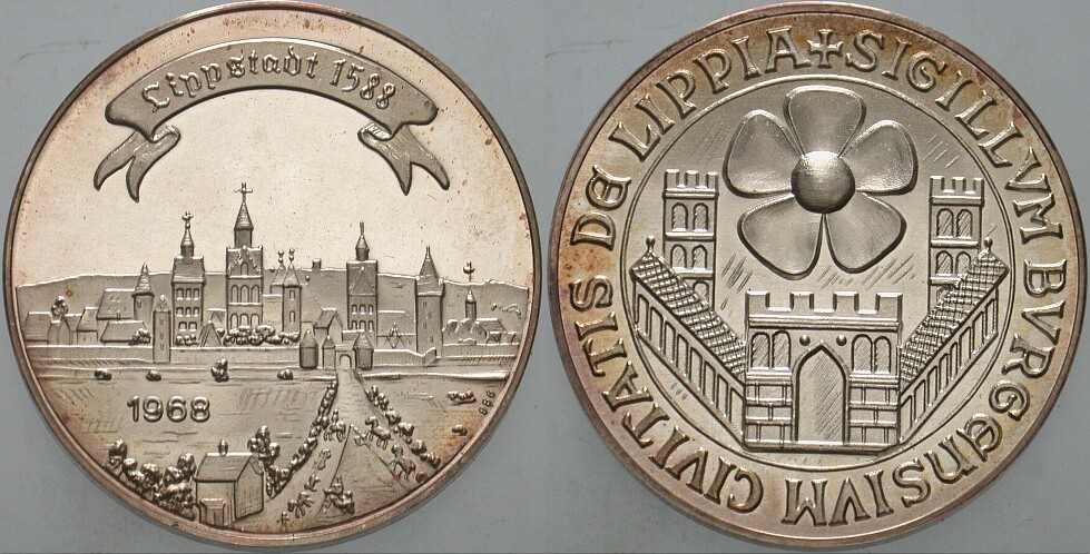 Silbermedaille 1968  Patina, vorzüglich - Stempelglanz