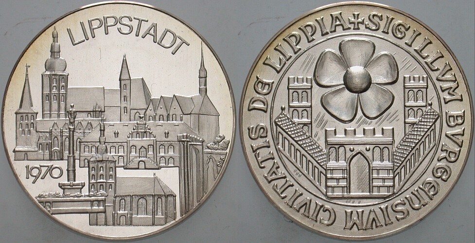 Silbermedaille 1970  Vorzüglich - Stempelglanz