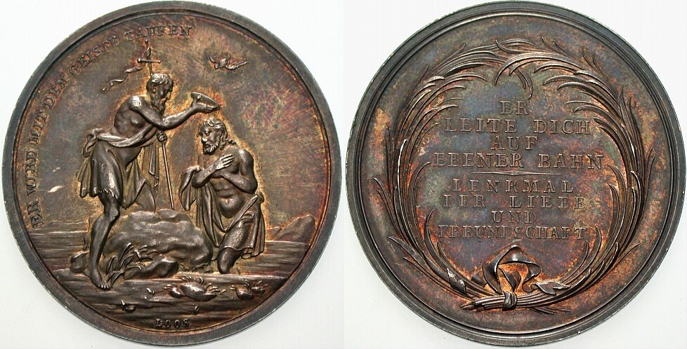Silbermedaille o.J. /um 1800) Slg. Goppel - Patina, sehr schön - vorzüglich