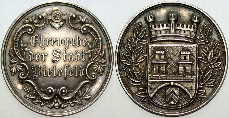 Silbermedaille ohne Jahr (um 1900) Hans Schumacher 25 II Patina, vorzüglich