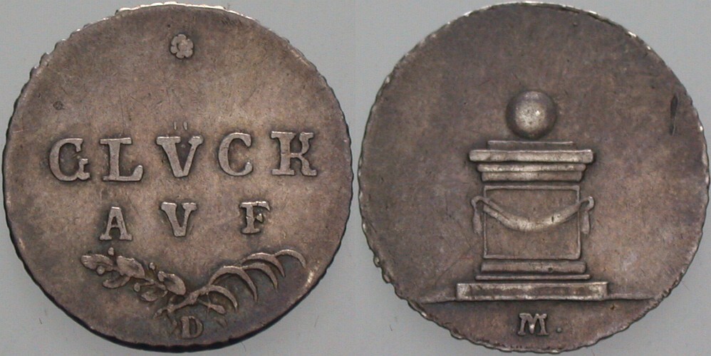 Silberne Bergrechnungsmarke o.J.(1805-1807)  Sehr schön - vorzüglich