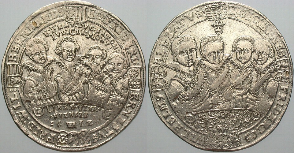 Taler 1612 Schnee 346 Koppe 198 Dav. 7527 Unrunder Rand, sehr schön