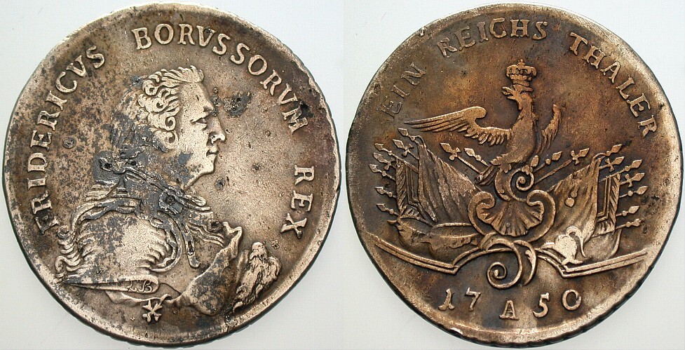 Taler 1750 Olding 9 b 1 Davenport 2582 Patina, schön - sehr schön