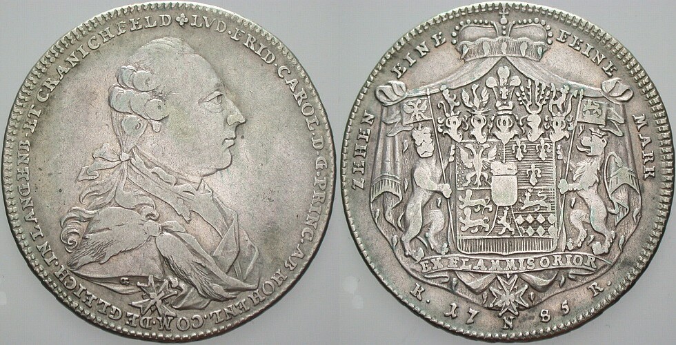 Taler 1785 Dav. 2353 Albrecht 172 Patina, sehr schön