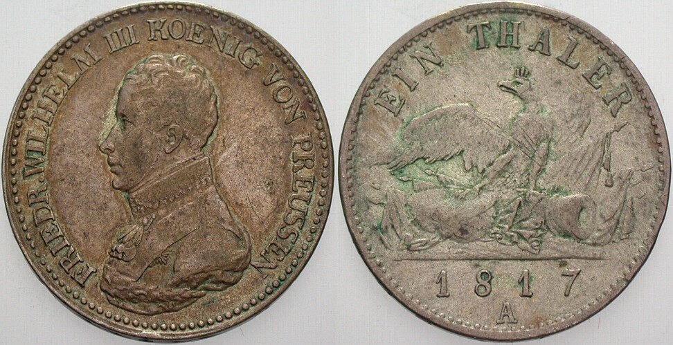 Taler 1817 Jaeger 37 Olding 106 AKS 13 Patina, sehr schön +/ sehr schön