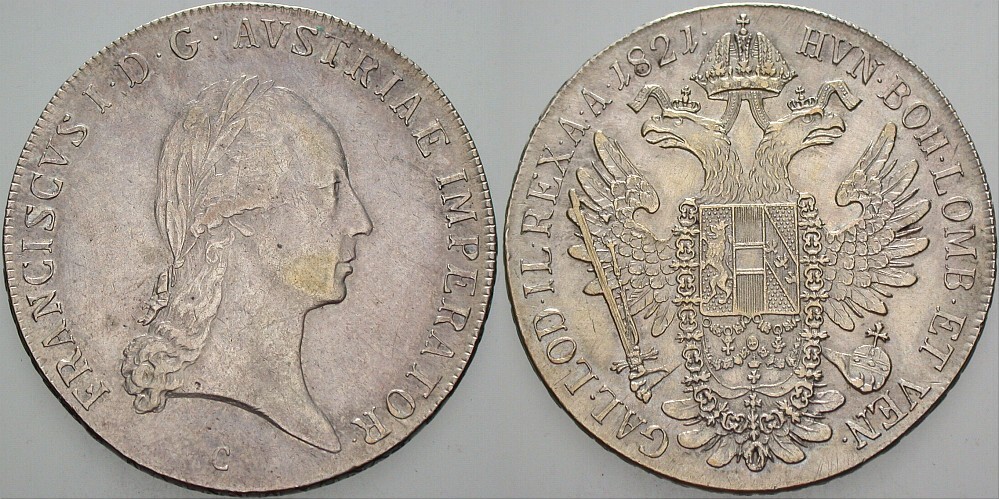 Taler 1821 Dav. 7 Sehr schön - vorzüglich