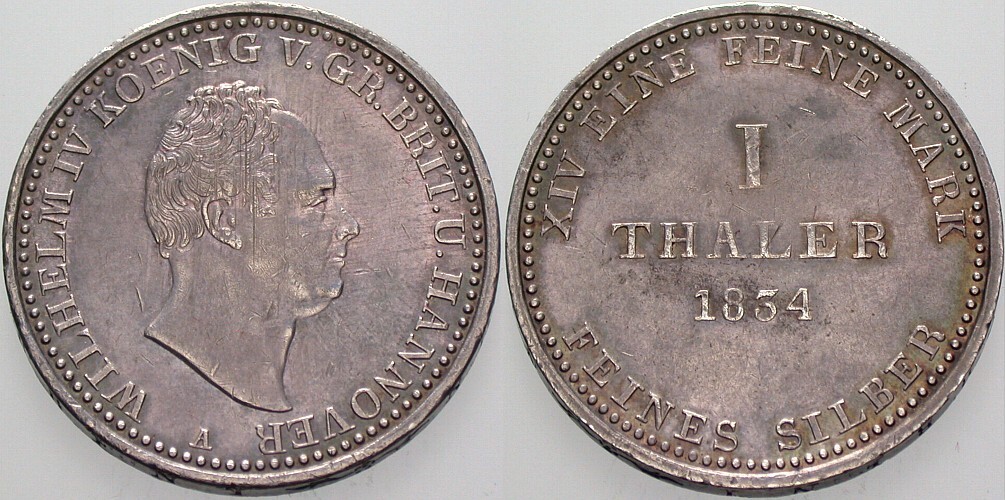 Taler 1834 Jaeger 51 Thun 153 AKS 63 Kahnt 220 Patina, sehr schön - vorzüglich