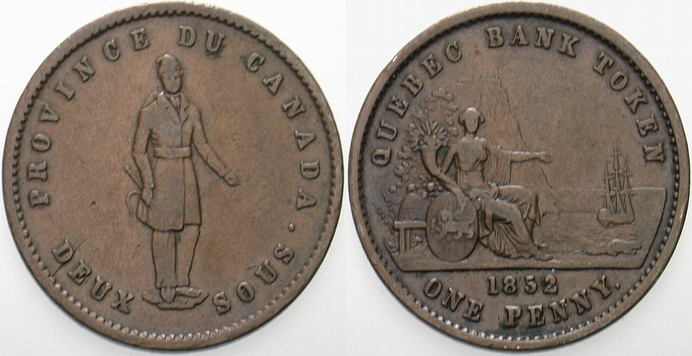 Token Penny 1852  Sehr schön