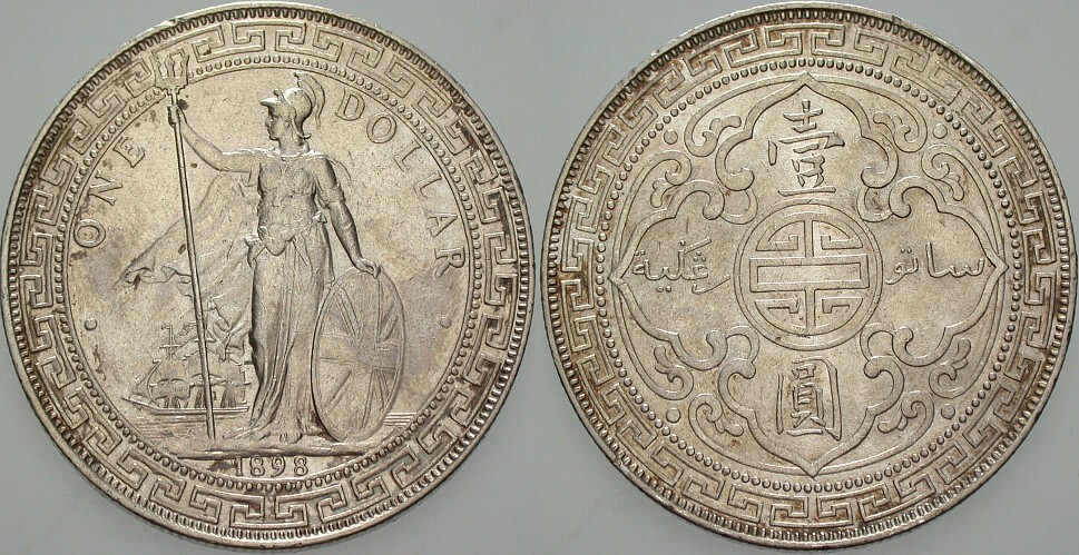 Trade Dollar 1898 Krause/Mishler T5 Vorzüglich