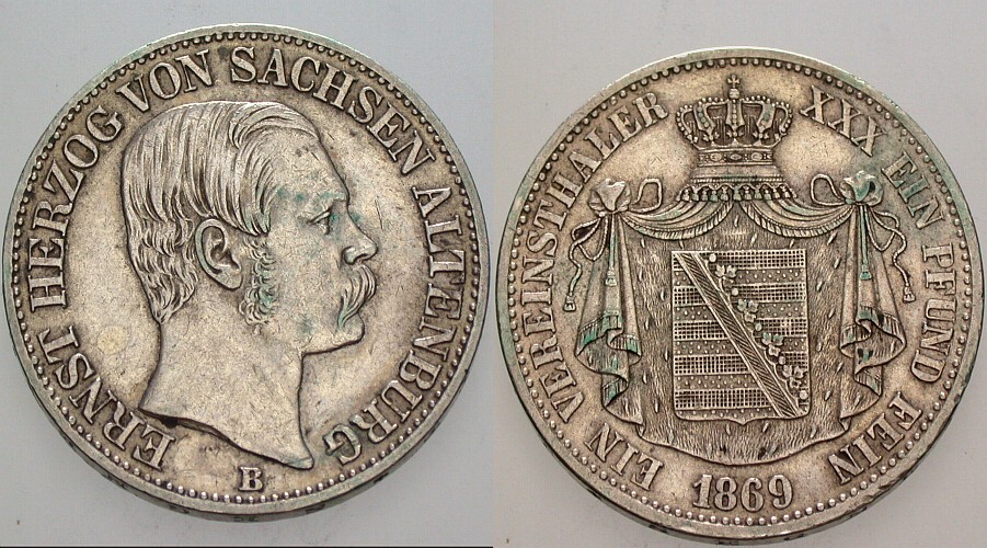Vereinstaler 1869 Jaeger 113 Thun 356  B AKS 61 Gutes sehr schön