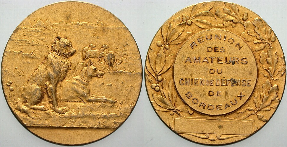 vergoldete Bronzemedaille o.J. Sehr schön