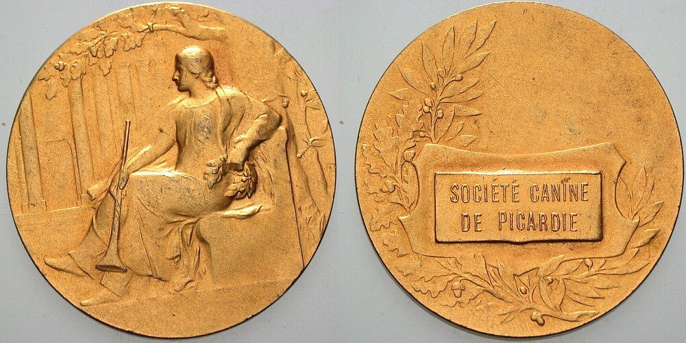 vergoldete Bronzemedaille o.J. Vorzüglich