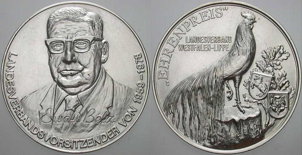 Versilberte Bronzemedaille 1978 Vorzüglich