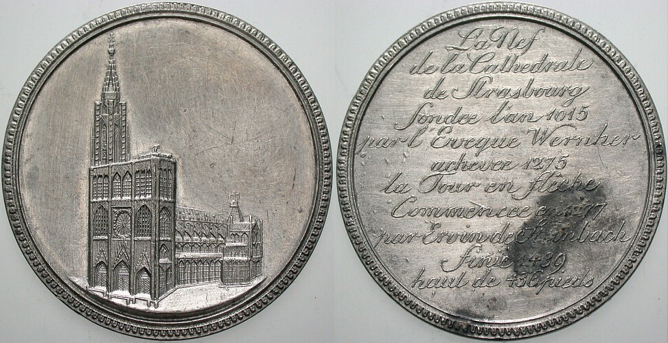 Zinnmedaille 1815  Fleckiger Belag, sonst sehr schön