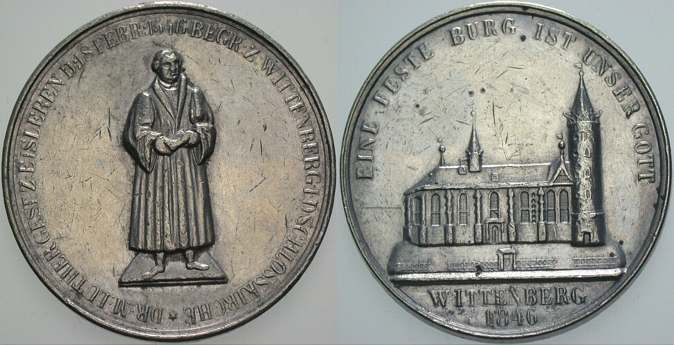 Zinnmedaille 1846 Slg. Whiting 724 Winz. Randfehler, kl. Kratzer, sehr schön